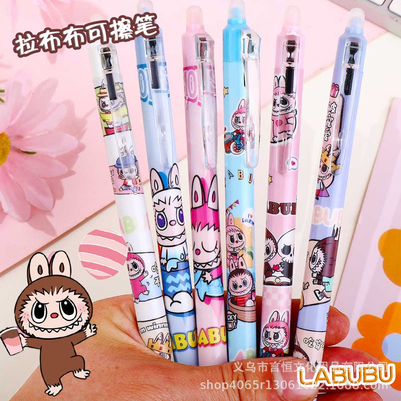 Pupils Special Cute Rab Cloth Erasable Pen St Crystal Blue Press Erasable Gel Pen High Color Value Brush Pen - Image 2